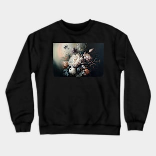 Abstract Floral Garden Botanical Print Crewneck Sweatshirt